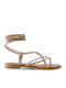 Women's Flat Sandals Pink Gold