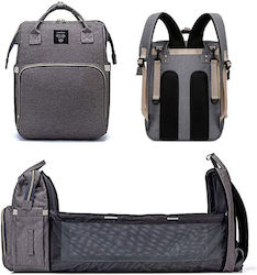 Lequeen Wickeltasche-Bett Rucksack Gray 30x23x42cm.