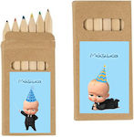 Baby Boss wood crayons with name