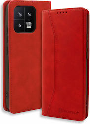 Bodycell 5G Book Δερματίνης Κόκκινο (Xiaomi 13)