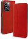 Bodycell 5G Buchen Sie Synthetisches Leder Rot (Poco X5 Pro)