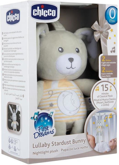 Chicco Παιχνίδι Ύπνου Musical Bunny από Ύφασμα με Μουσική και Φως για Νεογέννητα