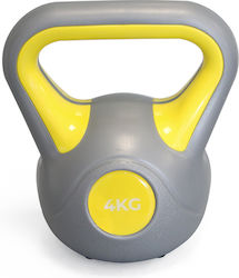 MegaFitness Kettlebell από PVC 4kg Κίτρινο