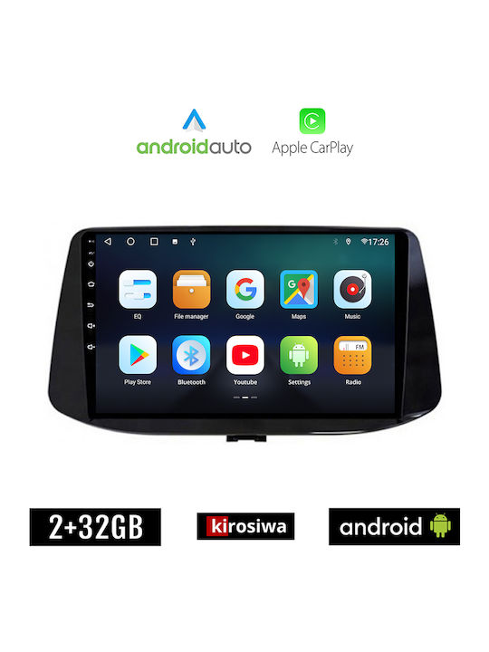 Kirosiwa 2018 Ηχοσύστημα Αυτοκινήτου για Hyundai i30 2018> (Bluetooth/USB/AUX/WiFi/GPS/Apple-Carplay/Android-Auto) με Οθόνη Αφής 9"