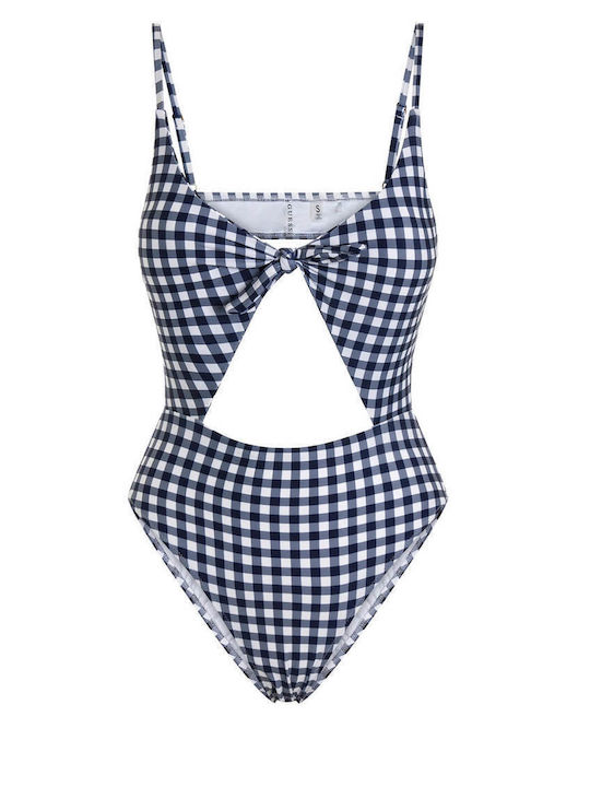 Guess One-Piece Swimsuit with Cutouts Blue