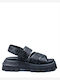 Plomb Write Women's Flat Sandals Black