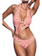 Bluepoint One-Piece Swimsuit with Cutouts Animal Print Orange