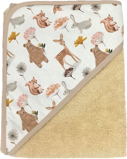 Baby Star Baby Bath Towel Hooded 75x75cm