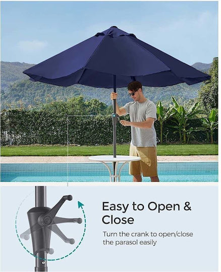 Umbrelă Rotundă Metalică Albastru Φ3m