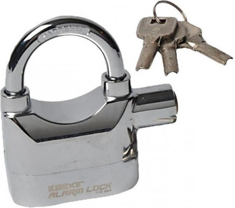 Padlock Brass with Key with Alarm 1pcs