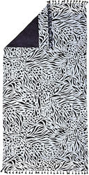 Kentia Maitai 233 Beach Towel Pareo Black with Fringes 180x90cm.