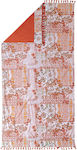 Kentia Maitai 234 Beach Towel Pareo Red with Fringes 180x90cm.