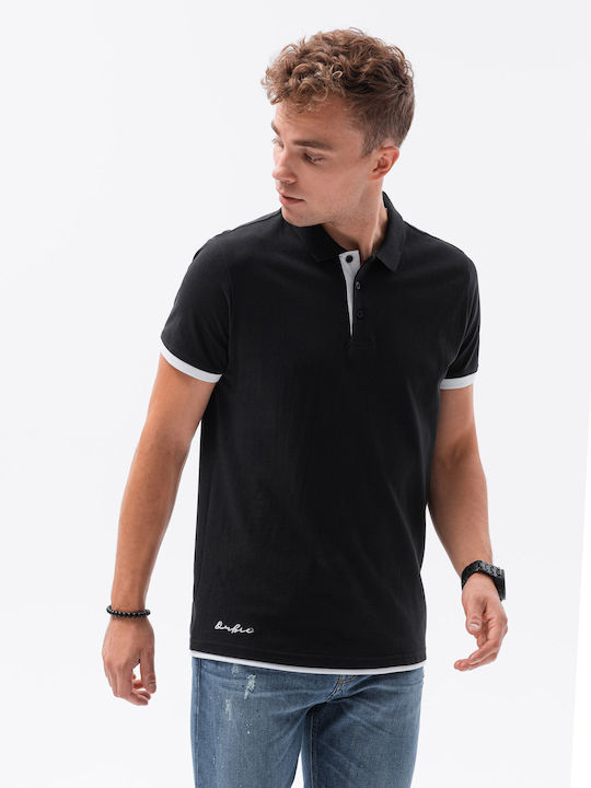 Ombre Ανδρικό T-shirt Κοντομάνικο Μαύρο