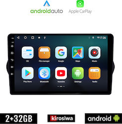 Kirosiwa Car-Audiosystem für Fiat E-Commerce-Website 2015-2019 (Bluetooth/USB/AUX/WiFi/GPS/Apple-Carplay/Android-Auto) mit Touchscreen 9"