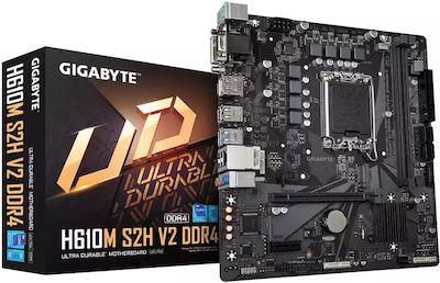 Gigabyte H610M S2H V2 DDR4 rev. 1.0 Motherboard Micro ATX with Intel 1700 Socket