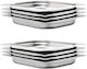 vidaXL Stainless Steel Gastronorm GN1/2 H40mm 8τμχ
