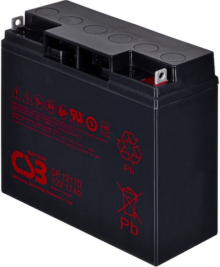 CSB GP12170B1 Μπαταρία UPS με Χωρητικότητα 17Ah και Τάση 12V 1τμχ