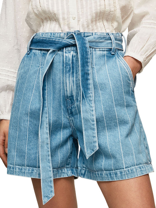 Pepe Jeans Kaylee Women's Jean High-waisted Shorts Blue
