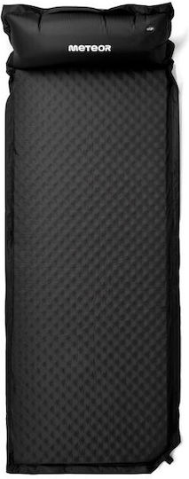 Meteor Selbstaufblasendes Halb doppelt Camping Schlafmatte 188x66cm Dicke 3,8cm Schwarze
