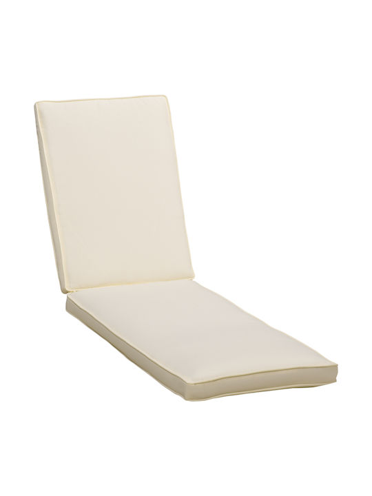 Outsunny Sun Lounger Cushion Ecru 188x53cm.