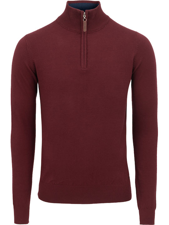 LEONARDO Knitted Zip Bordeaux