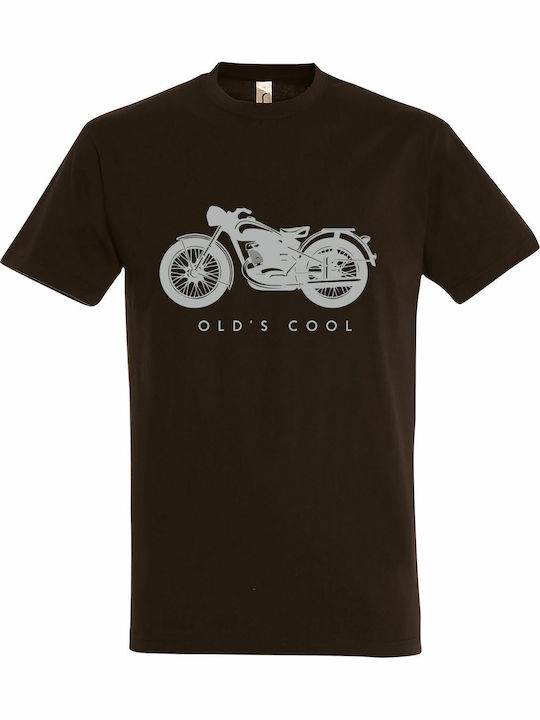 Tshirt Unisex "Old is Cool", Chocolate