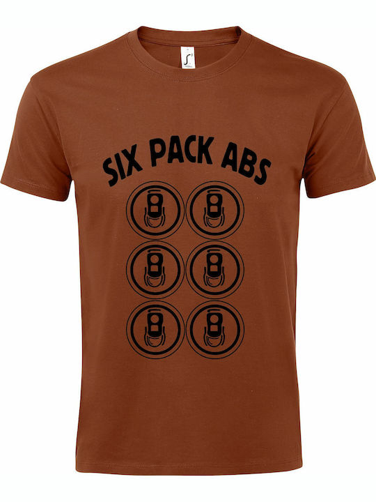 T-shirt Unisex "6 Pack", Terracotta