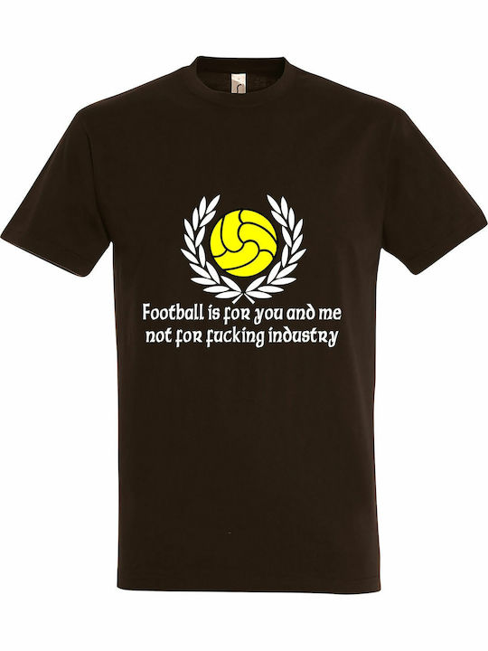 Tricou Unisex "Împotriva Fotbalului Modern", Ciocolată