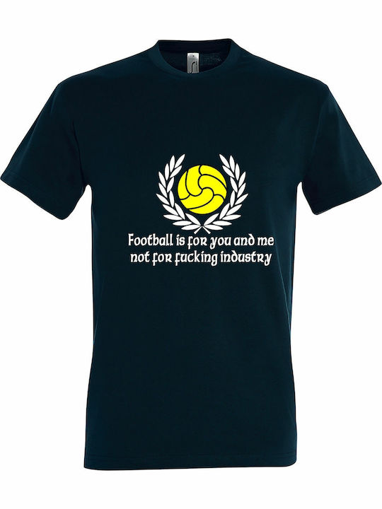 Tricou Unisex "Împotriva Fotbalului Modern", Albastru petrol