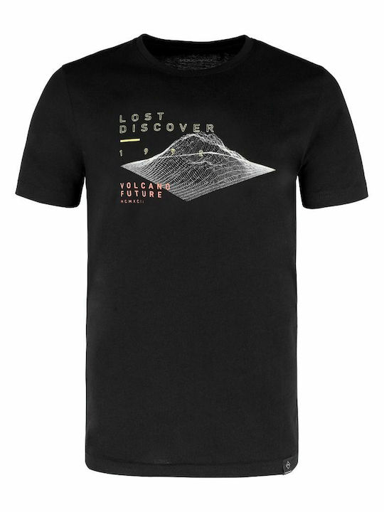 Tricou imprimat Volcano T-MESH pentru bărbați - negru