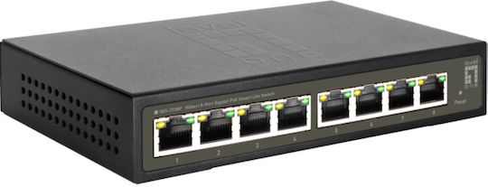 Level One GES-2108P Unmanaged L2 PoE+ Switch με 8 Θύρες Gigabit (1Gbps) Ethernet