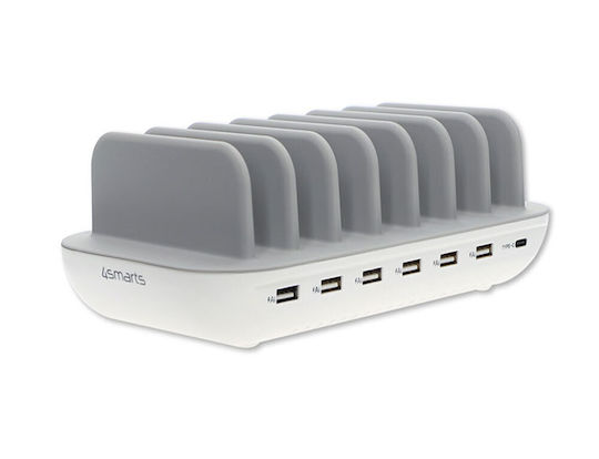 4Smarts Βάση Φόρτισης με 6 Θύρες USB-A και Θύρα USB-C 60W σε Λευκό χρώμα (Charging Station Office)