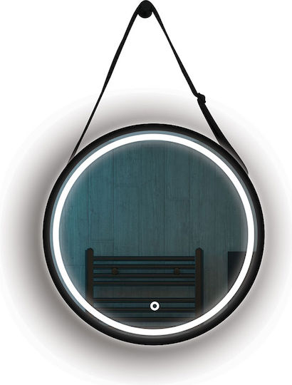 Eurolamp 144-88007 Oglindă Rotundă Lumini LED Atingere din Metal 60x60cm Negru Eurolamp 144-88007 Oglindă Rotundă Lumini LED Atingere din Metal 60x60cm Negru