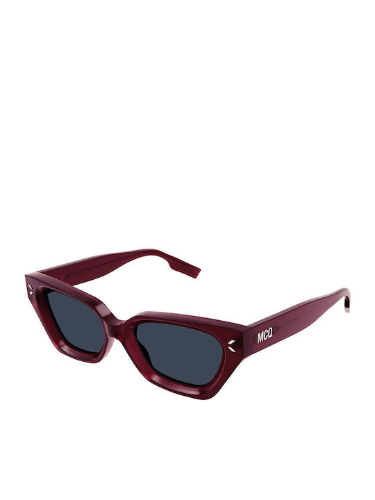 Alexander McQueen Sunglasses Burgundy with Acetate Frame & Burgundy Lens Alexander McQueen Sunglasses Burgundy with Acetate Frame & Burgundy Lens
