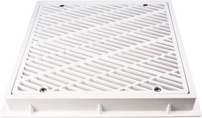 Bottom grate 9'' *9'' (227mm*227mm) Plastic DG-902 white color ACQUA SOURCE