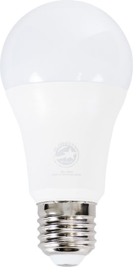 GloboStar LED Bulb 15W 119mm for Socket E27 and Shape A60 Natural White 1455lm Dimmable