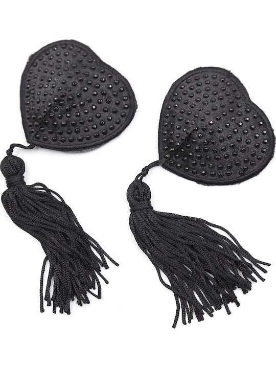 Naughty Toys Burlesque Jewel Nippelabdeckungen Schwarz Burlesque Jewel Nippelpasties
