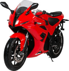 Newbot Storm Motocicletă Electrică Putere 6000W cu Viteză Maximă 120km/h Autonomie 180km Roșu Culoare
