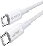 Ugreen Braided USB 2.0 Cable USB-C male - USB-C male 100W Λευκό 1m (15267)