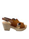 Suede Sandals Tabac Brown