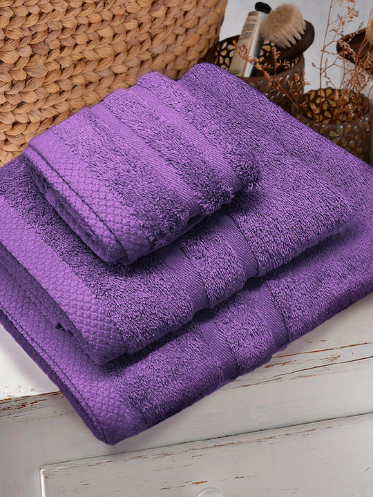 Go Smart Home Bath Towel Cozy Soft 70x140cm. Purple Weight 510gr/m²