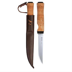 Helle Hellefisk Knife Brown in Leather Sheath