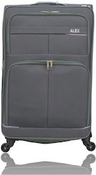 Olia Home Βαλίτσα Καμπίνας με ύψος 55cm σε Γκρι χρώμα