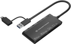 Conceptronic Card Reader USB 3.0 Type-C for /S/D/ /m/i/c/r/o/S/D/ / / / /