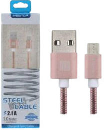 Newtop CU11 Geflochten USB 2.0 auf Micro-USB-Kabel Rosa 1m 1Stück
