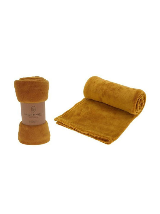 Next Fleece Blanket for Sofa 125x150cm Ochre