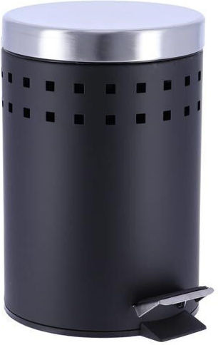 Metallic Bathroom Basket 3lt Black