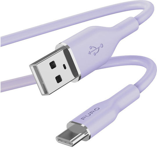 Puro Icon USB 2.0 Kabel USB-C männlich - USB-A 18W Lila 1.5m
