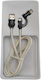 Treqa Regular USB to Lightning / micro USB Cable Λευκό 1m (CA-812-WHITE)