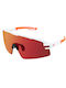 Bobster Flash Men's Sunglasses with White Plastic Frame and Red Mirror Lens BFLA01